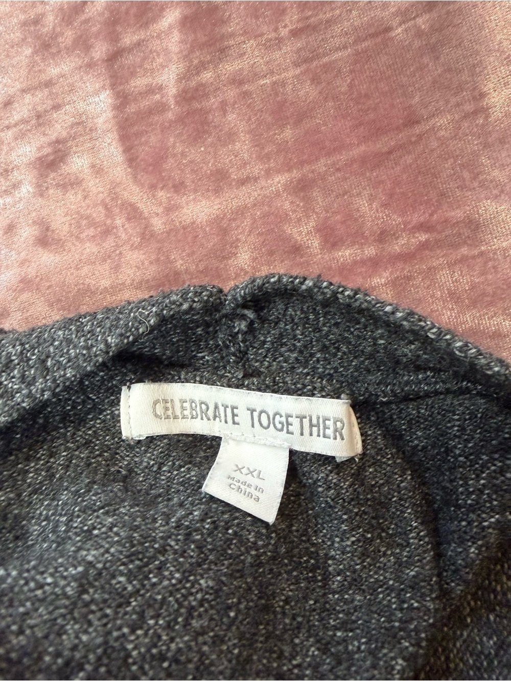 Charter Club Charcoal Sweater with Red Heart Motif - Picture 2 of 2